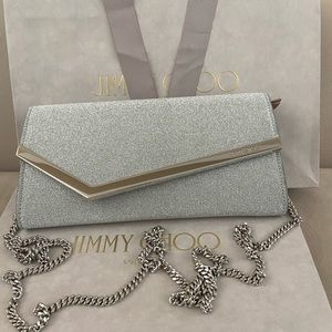 Jimmy Choo Silver Cross Body Bag